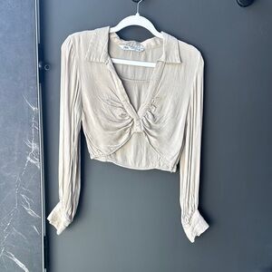 Elegant Cream Long Sleeve Top